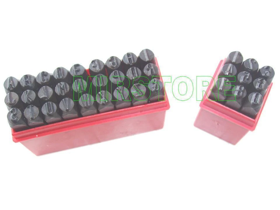 MIRSTORE 36 PUNZONI ALFANUMERICI ALTEZZA 6 mm PER PUNZONATURA E MARCATURA SU METALLO