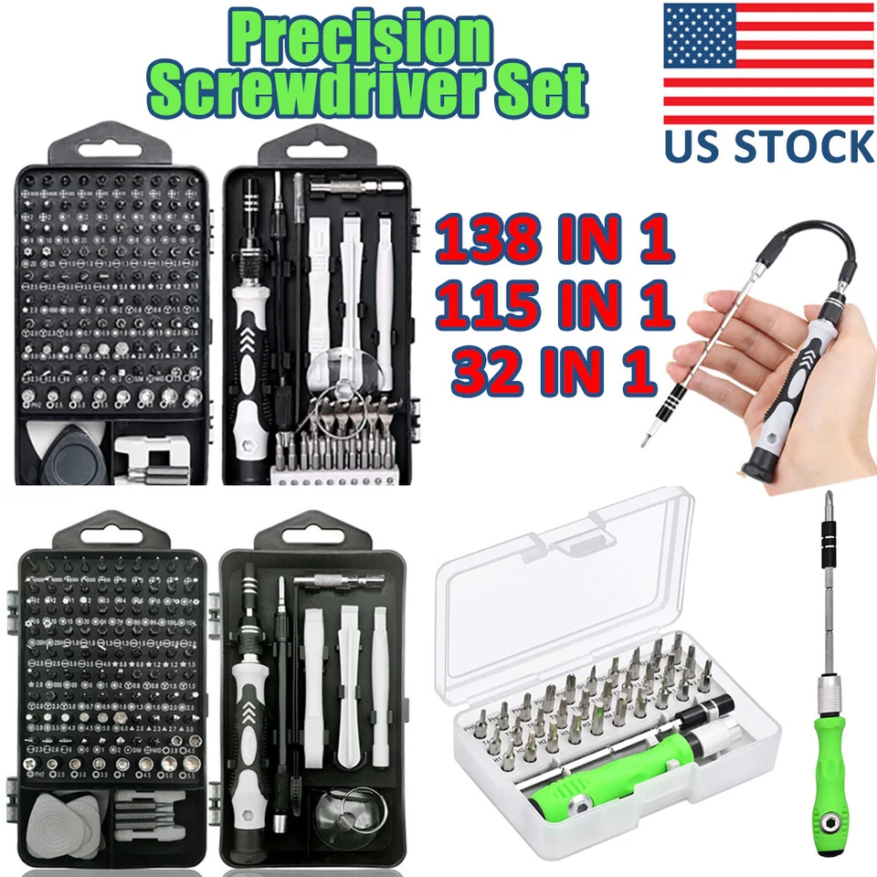 Precision Screwdriver Set Mini 138 in1 Multi-function TORX Magnetic Repair Tool - Image 1 of 1