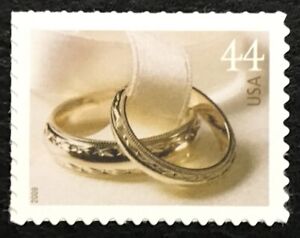 2009 Scott #4397 - 44 ¢ - BAGUES DE MARIAGE - Timbre Simple - Neuf dans son emballage extérieur