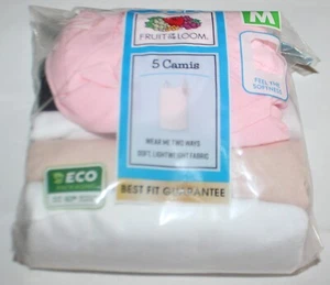 New Fruit of the Loom Girls' 5pk Camis Size Medium - Picture 1 of 3
