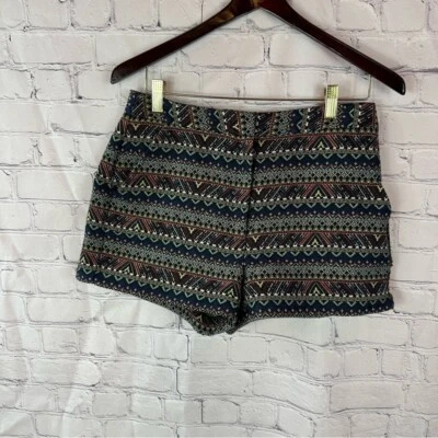 Pantalones Cortos BCBGeneration Cintura Alta Suroeste Tapiz Talla 8 Boho Western Geométrico Foto 1 de 4