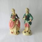2 Antique Mortens Studio Pottery Victorian Couple Figurines, Royal Designs Morte
