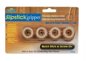 Slipstick CB320 Furniture Caster Cups / Floor Protector Coasters 8-Pack 1 1/4" - Picture 1 of 3
