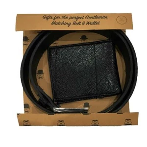 Belt and Wallet Gift Set Mens Boys Birthday Ideas FAUX LEATHER look Christmas - Picture 1 of 4