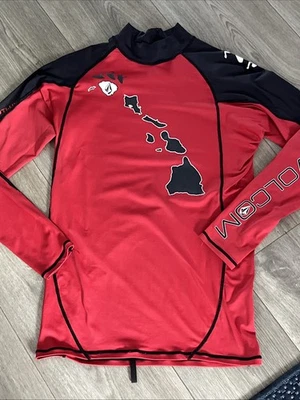 Camisa Volcom Rashguard Para Hombre Talla Grande Roja Negra Surf Mangas Largas Foto 1 de 4