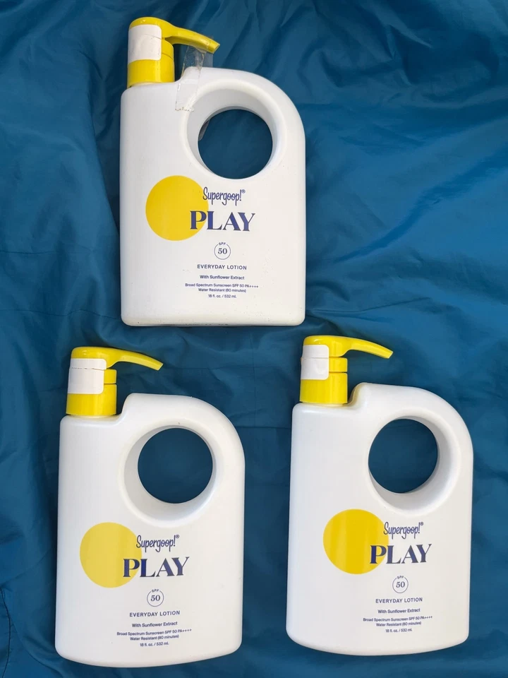 Pack de 3! Loción diaria Supergoop Play 50 FPS 18 oz nueva y sellada 11/2027 Foto 1 de 1