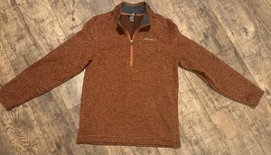 Eddie Bauer Herren M Quarter Zip Pullover Rust Performance Sweater Preppy Medium - Bild 1 von 6