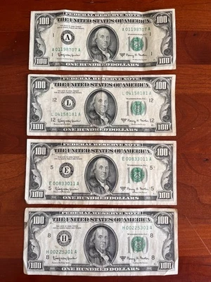 ESTATE SALE VF XF Light Circ Small Head Vintage Old $100 Dollar Bill Series 1963 - Image 1 of 2