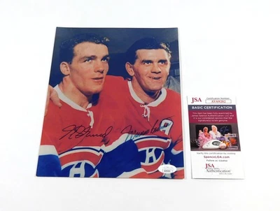 Maurice Richard / Henri Richard Signed 8 x 10 Color Photo Canadiens 2 JSA Autos - Image 1 of 3