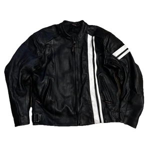 TourMaster Coaster Series III Men’s Leather Motorcycle Jacket Padded Size XL 46 - Picture 1 of 20