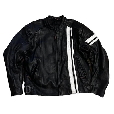 TourMaster Coaster Series III Men’s Leather Motorcycle Jacket Padded Size XL 46 - Image 1 of 4