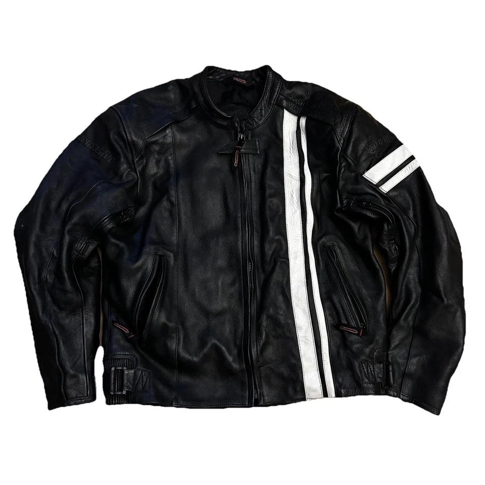 TourMaster Coaster Series III Men’s Leather Motorcycle Jacket Padded Size XL 46 - Image 1 of 4