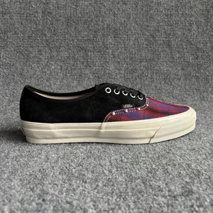 Vans Era Plaid Black Suede Red Blue Studded Low Top Sneakers Men’s 10.5 New  - Picture 1 of 13