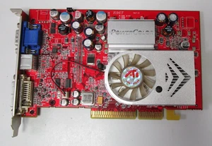 Power Color ATI Radeon 9600 128 MB 128bit DDR AGP Grafikkarte , funktionstüchtig - Afbeelding 1 van 6