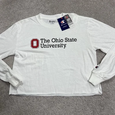 Camiseta The Ohio State University Buckeyes para mujer pequeña blanca campeona nueva con etiquetas defecto Foto 1 de 4