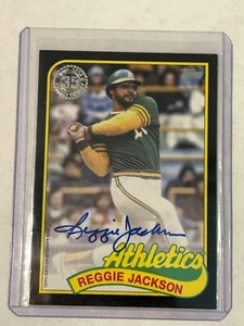 2024 Topps Update 1989 Topps Auto Black /199 Reggie Jackson A's #89BA-RJ - Picture 1 of 2