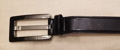 Escada Patent  black Leather Belt w/ Silver Buckle sz 36/6 - Image 1 of 4