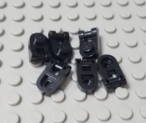 LEGO Lot of 6 Black 1x1 Rounded Plates with Handle Bar - Picture 1 of 1
