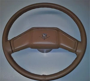 83-85 CADILLAC ELDORADO & FLEETWOOD STEERING WHEEL REDONE IN LEATHER 1983 1984 - Picture 1 of 2