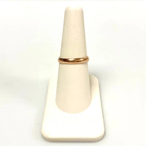 v053 Vintage 14K Rose Gold 3mm Wide Wedding Band Ring Size 6.75 - Picture 1 of 5