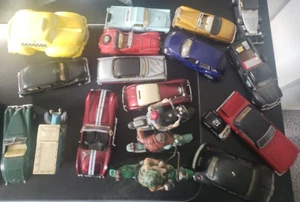 Welly Matchbox Assorted Diecast Metal Vintage Cars Bikes Thunderbird Taxi Ford - Picture 1 of 7