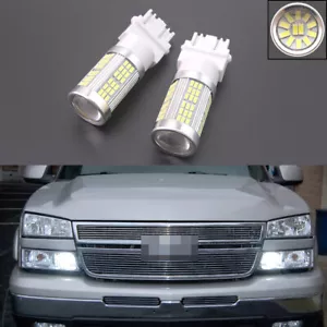 2 Bright Xenon White 3157 3457 4157 LED Daytime Running Lights DRL 102-SMD Bulbs - Picture 1 of 12
