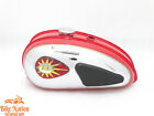 BSA C15 RED PAINTED CHROME FUEL PETROL TANK + CAP + KNEE PAD + TAP|Fit For