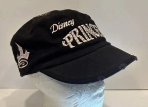 Disney Parks Princess Hat Youth Pink & Black Rhinestone 90s Army Cadet Cap NWT - Picture 1 of 7