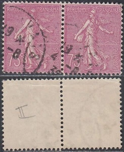 France 1924 -Used stamps. Yvert Nr.: 202 a. Type II. In pair......(EB) AR-08473 - Picture 1 of 1
