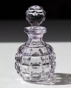 1890er Duncan Miller lila Amethyst Glasblock Köln Flasche antik selten - Bild 1 von 5