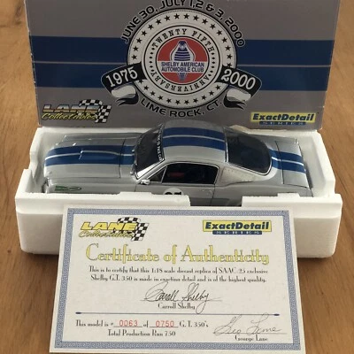 LANE EXACT DETAIL 1965 FORD MUSTANG SHELBY GT350 SAAC 25th ANNIVERSARY 1:18 - Photo 1/4