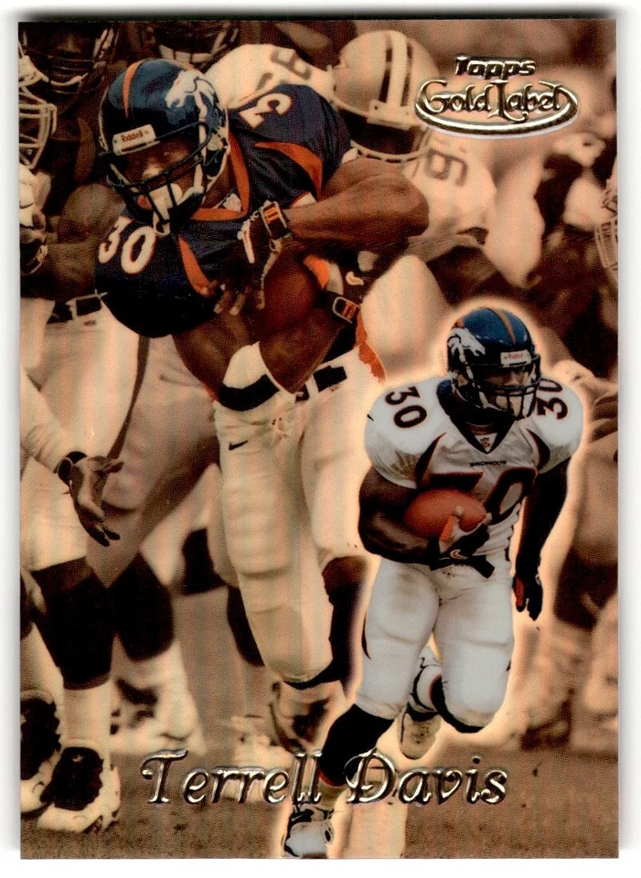 1999 Topps Gold Label Class 2 Terrell Davis #1 Denver Broncos - Image 1 of 2
