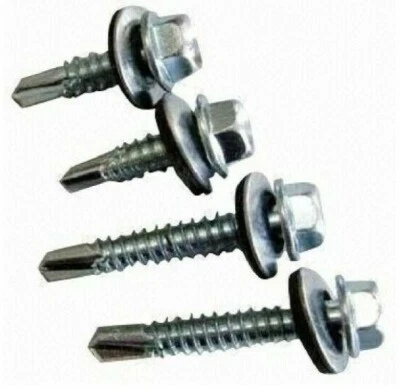 CYW, STRONG-POINT / INTERCORP, CTG Hex Head #8x 1", 1-1/4, 1-1/2, 2" Unslotted Self Drilling Screws Neo Washer EPDM