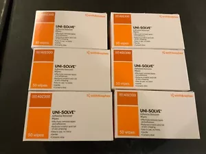300 (6 Boxes of 50) Smith & Nephew 402300 Uni-Solve Adhesive Remover Wipes - Picture 1 of 3