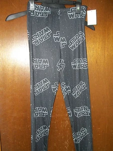 Star Wars Black and White Mickey Heads Leggings Juniors NWT sz XSmall or Medium - Picture 1 of 2