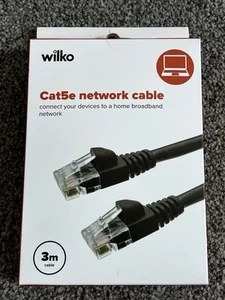 New With Box Never Used Wilko Cat5e Network Cable Broadband 3M - Afbeelding 1 van 3