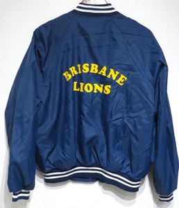 vtg BRISBANE LIONS Windbreaker LARGE 80s/90s jacket Aussie Rules Football AFL - Picture 1 of 8