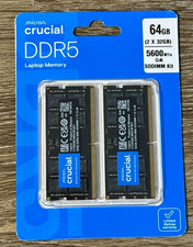Crucial 64GB (2 x 32GB) PC5-38400 (DDR5-4800) UDIMM Memory