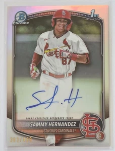 Sammy Hernandez 2025 Bowman Chrome Refractor AUTO 1st Bowman #362/499 #CPA-SH - Picture 1 of 2