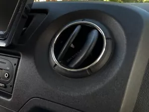 For Renault Master III 2010- Aluminum Polished Dashboard Rings for Air Vents x4 - Picture 1 of 10