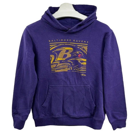 Baltimore Ravens Hoodie Sweater Youth Large NFL Team Apparel Pullover y2k Cover
