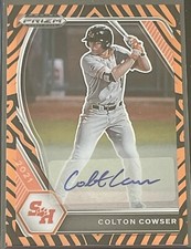 2021 Panini Prizm Draft Picks Tiger Stripe #5 Colton Cowser Auto /25