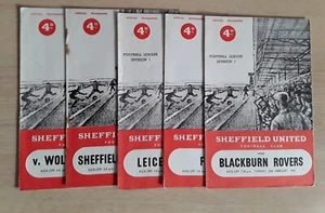 Sheffield United 1961/62 Selection of Home League Programmes from menu - Picture 1 of 6