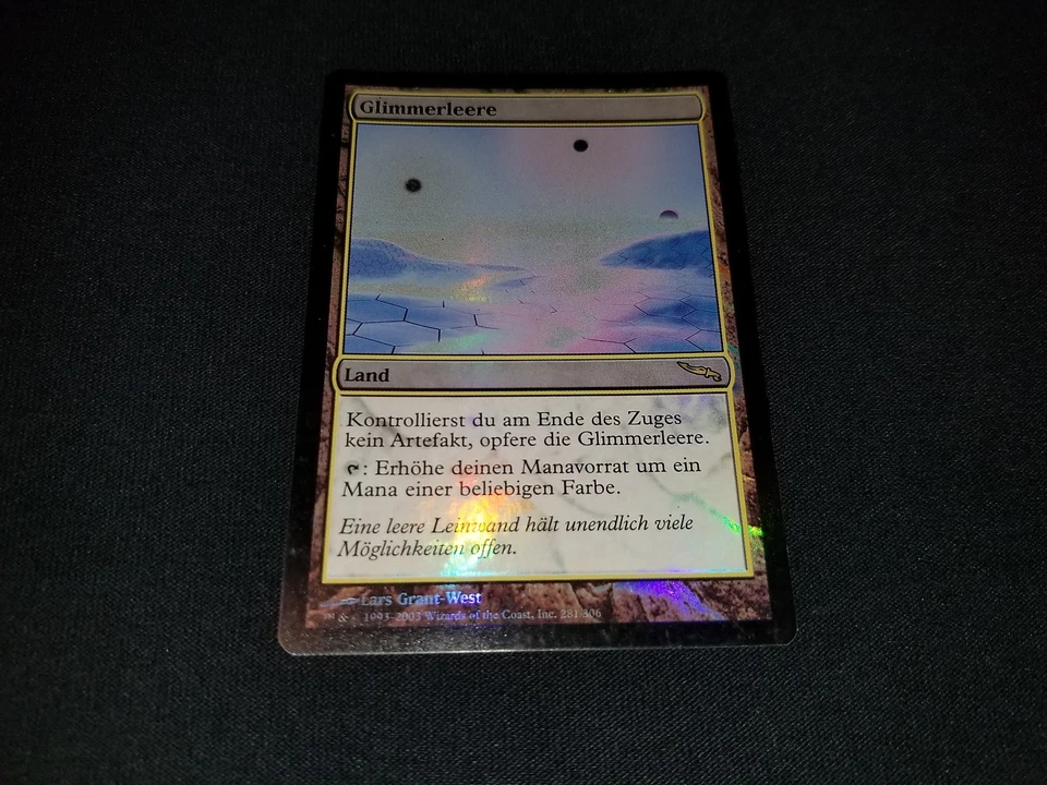 MTG 1x Mirrodin rare land MP German FOIL Glimmervoid ships w/ tracking - Image 1 of 2