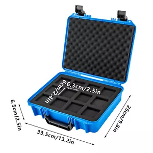 12 Slots Watch Storage Box Suitcase Case Display Storage Case Moisture-Proof - Picture 1 of 19