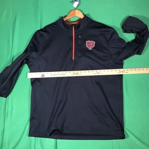 Chicago Bears Majestic Cool base 1/4 Zip Pullover Jacket Sweatshirt NFL XXL 2XL - Picture 1 of 9
