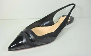 LOUBOUTIN 38/7.5 DEGRADAMA Black Ballerina Ballet Flats Point Toe NEW Classic - Picture 1 of 11
