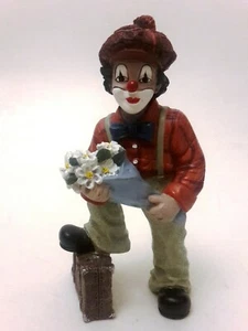 schöner Gilde Clown mit Blumen + Fuß auf Koffer Comedy Collection Kunststück Top - Bild 1 von 12