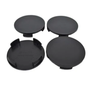 Set 4 pcs Black Wheel Center Hub Caps 60/55mm For VW MERCEDES AUDI BMW K04b  - Picture 1 of 4