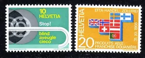 1967 Switzerland SC# 480-481 - Flags of EFTA Members - M-NH - Picture 1 of 1
